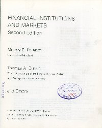 Imagen de la cubierta de Financial institutions and markets