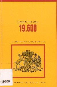 Imagen de la cubierta de Leyes N°195761 a 19.600.