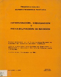 Imagen de la cubierta de Intervención, liquidación y rehabilitación de bancos