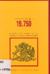 Imagen de la cubierta de Leyes N&deg;19.726 a 19.750.