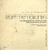 Imagen de la cubierta de Consequences of deregulation for commercial banking