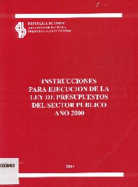 Imagen de la cubierta de Instrucciones para ejecuci&oacute;n de la ley de presupuestos del sector p&uacute;blico a&ntilde;o 2000