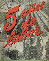 Imagen de la cubierta de Cinco a&ntilde;os de labor.