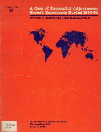 Imagen de la cubierta de A case of sucessful adjustment: