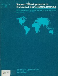 Imagen de la cubierta de Recent developments in external debt restructuring