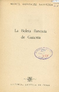 Imagen de la cubierta de La boleta bancaria de garant&iacute;a