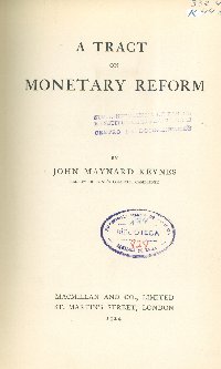 Imagen de la cubierta de A tract on monetary reform