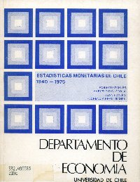 Imagen de la cubierta de Estadísticas monetarias de Chile.