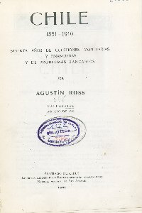 Imagen de la cubierta de Chile 1851-1910.