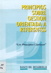 Imagen de la cubierta de Principios sobre gestion orientada a referentes