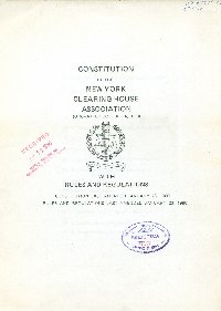 Imagen de la cubierta de Constitution of the New York Clearing House Association.