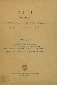 Imagen de la cubierta de Atti del primo convegno internazionale del credito.