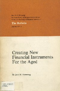 Imagen de la cubierta de Creating new financial instruments for the aged