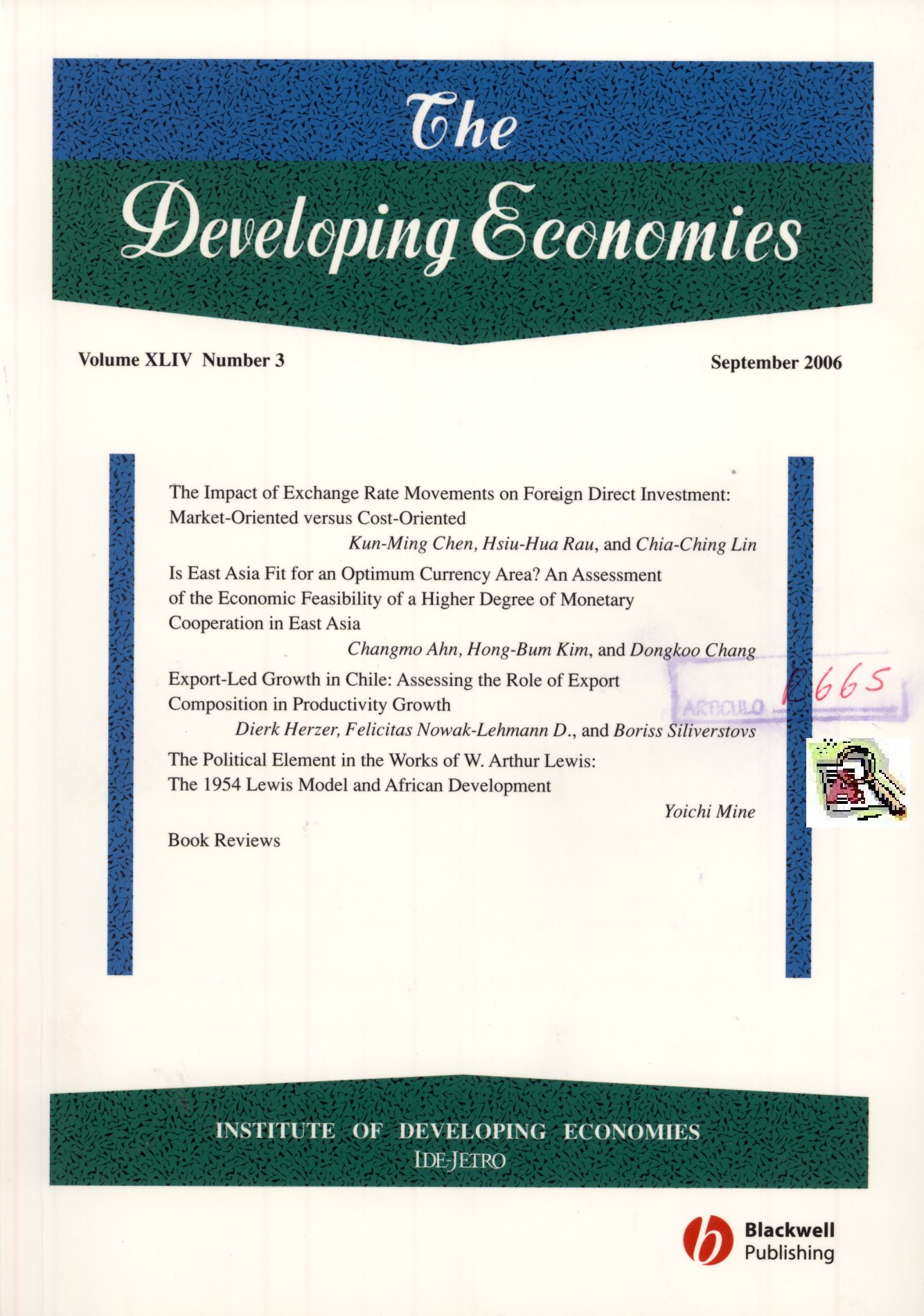 Imagen de la cubierta de Exported-led growth in Chile: assessing the role of export composition in productivity growth.