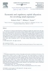 Imagen de la cubierta de Economic and regulatory capital allocation for revolving retail exposures.