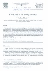 Imagen de la cubierta de Credit risk in the leasing industry