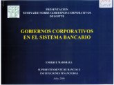 Imagen de la cubierta de Gobiernos corporativos en el sistema bancario.