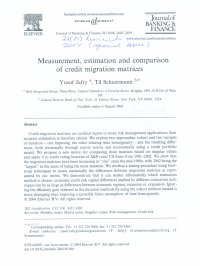 Imagen de la cubierta de Measurement, estimation and comparison of credit migration matrices