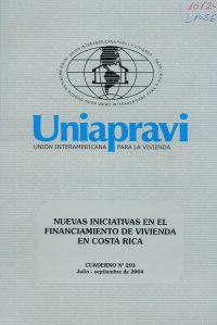 Imagen de la cubierta de Nuevas inicitivas en el financiamiento de vivienda en Costa Rica