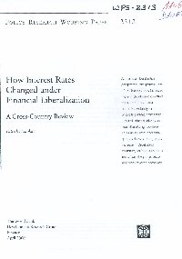 Imagen de la cubierta de How interest rates changed under financial liberalization - a cross-country review