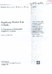 Imagen de la cubierta de Regulating market risk in banks : a comparison of alternative regulatory regimes