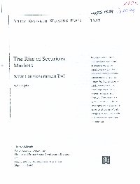 Imagen de la cubierta de The rise of securities markets : what can government do?