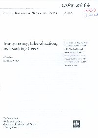 Imagen de la cubierta de Transparency, liberalization, and banking crisis