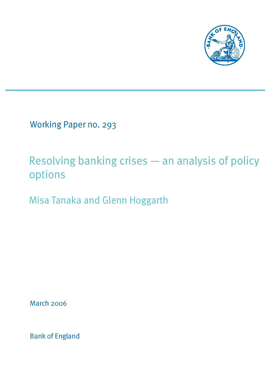 Imagen de la cubierta de Resolving banking crises-an analysis of policy options