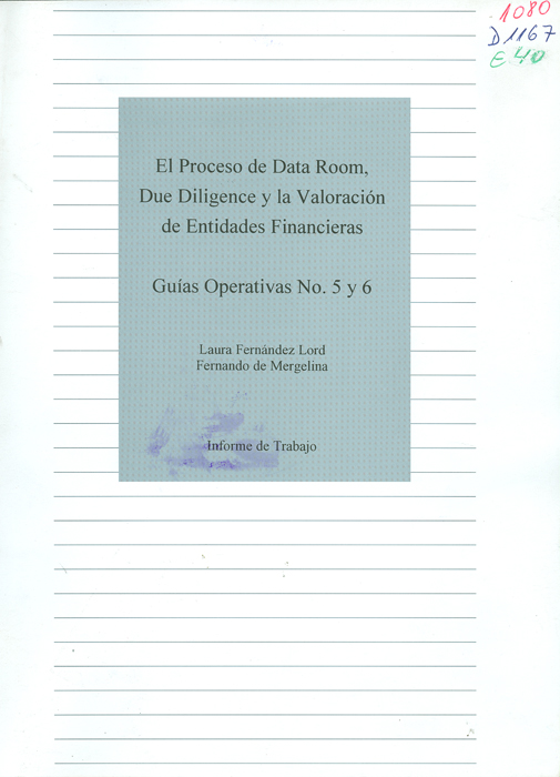 Imagen de la cubierta de El proceso de data room, due diligence y la valoración de entidades financieras