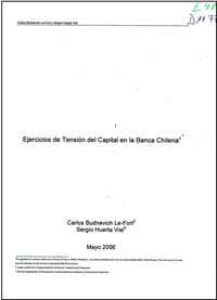 Imagen de la cubierta de Ejercicios de tensión del capital en la banca chilena