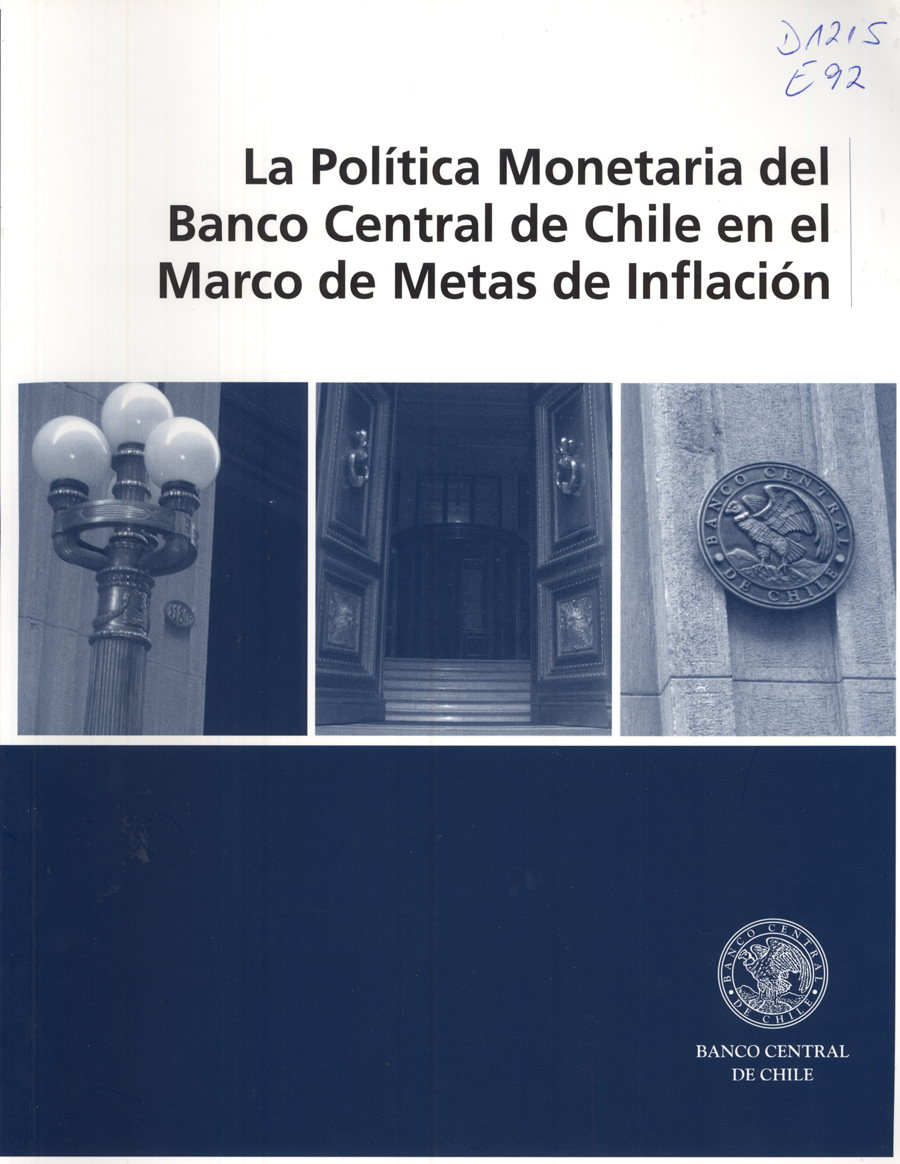 Imagen de la cubierta de La política Monetaria del Banco Central de Chile en el Marco de Metas de Inflación.