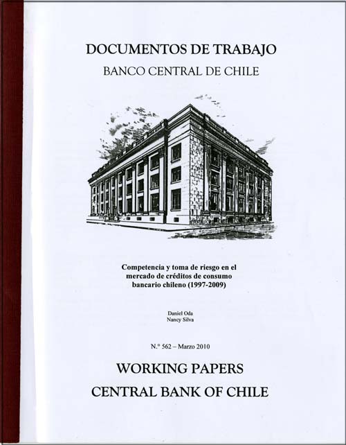 Imagen de la cubierta de Competencia y toma de riesgo en el mercado de créditos de consumo bancario chileno (1997-2009)