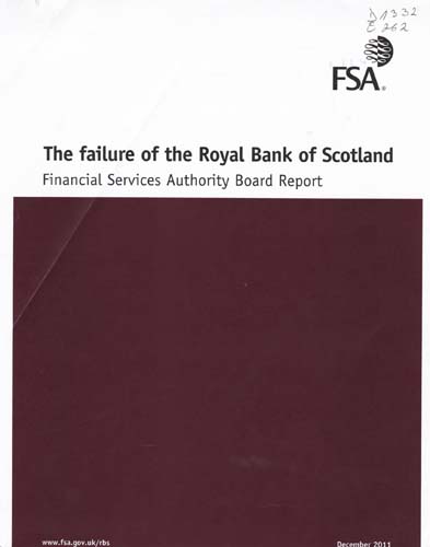Imagen de la cubierta de The failure of the Royal Bank of Scotland