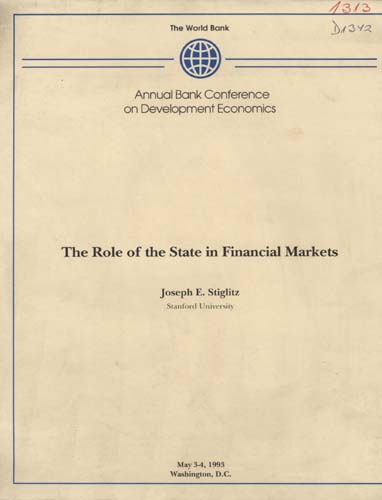 Imagen de la cubierta de The role of the state in financial markets