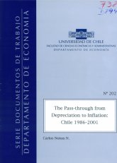 Imagen de la cubierta de The pass-through from depreciation to inflation: Chile 1986-2001
