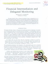 Imagen de la cubierta de Financial intermediation and delegated monitoring