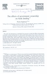 Imagen de la cubierta de The effects of government ownership on bank lending