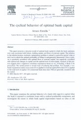 Imagen de la cubierta de The cyclical behavior of optimal bank capital
