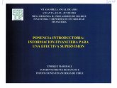 Imagen de la cubierta de Ponencia introductoria: Información financiera para una efectiva supervisión