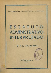 Imagen de la cubierta de Estatuto administrativo interpretado.