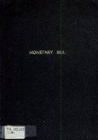 Imagen de la cubierta de Monetary bill.
