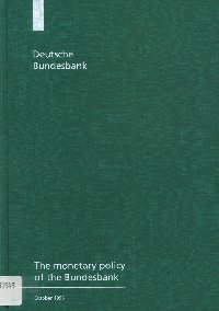 Imagen de la cubierta de The monetary policy of the Bundesbank
