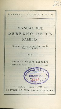 Imagen de la cubierta de Manual del derecho de la familia.