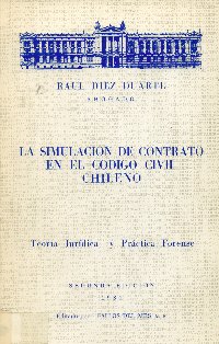 Imagen de la cubierta de La simulación de contrato en el código civil chileno.