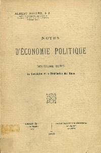 Imagen de la cubierta de Notes d'économie politique.