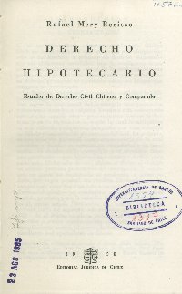 Imagen de la cubierta de Derecho hipotecario.