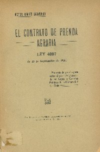 Imagen de la cubierta de El contrato de prenda agraria.