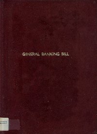 Imagen de la cubierta de General banking bill.