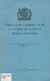 Imagen de la cubierta de Report of the Committee set up to consider the system of banking supervision