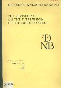 Imagen de la cubierta de The revised act on the supervision of the credit system